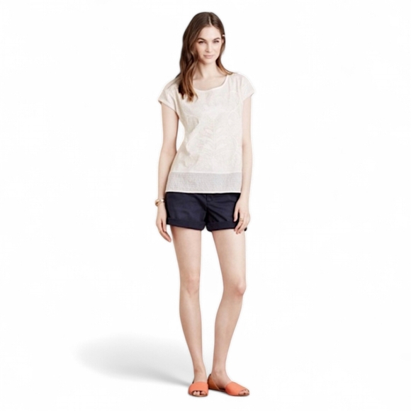 Anthropologie Akemi + Kin Contrast Colorful Stitch Embroidered 70s Sienna Top S - Picture 4 of 12